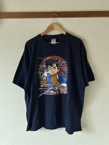 00s SPEED RACER 프린트 T셔츠 네이비