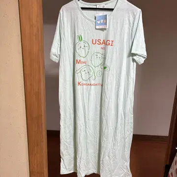 시마무라 치이카와 (먼작귀) 토끼 룸웨어 T셔츠 롱 기장
