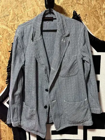 EVISU Yamane 체크 무늬 자켓 38 마디슨 시카고