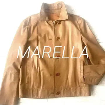 MARELLA 부드러운 라무 가죽 자켓 38