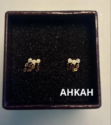 AHKAH k10 다이아몬드 귀걸이