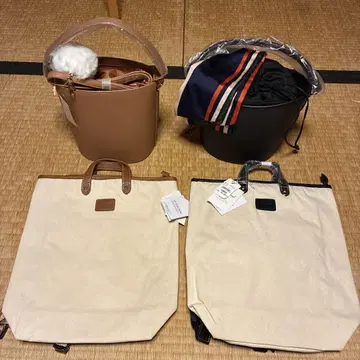 모두 새상품! 베이지, 블랙 버킷백, 카멜, 블랙 숄더백 4세트!
