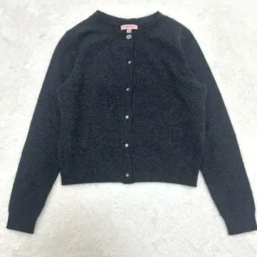[ 새상품급 ] 토카 캐시미어 100% 비쥬 가디건 차콜 그레이 XS