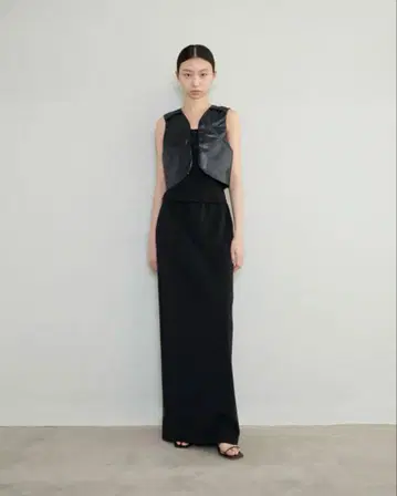 ENOF jersey long skirt Black 01