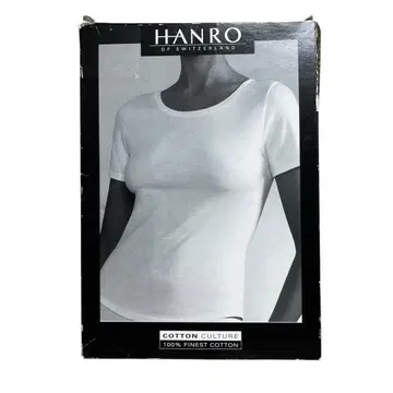 미사용 HANRO 언더웨어 T셔츠 블랙 XS