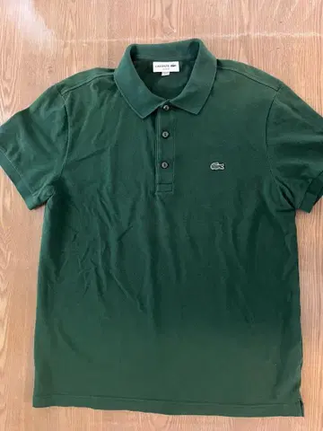 거의 새상품 LACOSTE 다크 그린 피케 셔츠 US L