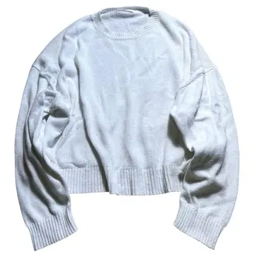 카구레 면린넨 스웨터 니트 화이트 프리 사이즈