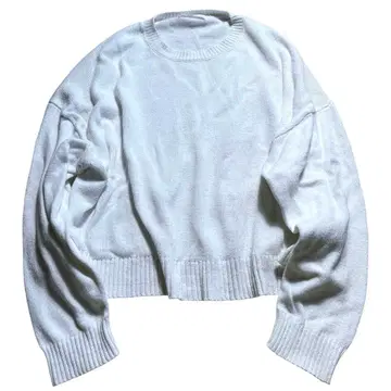 카구레 면린넨 스웨터 니트 화이트 프리 사이즈