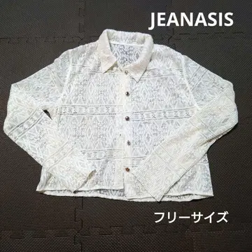 JEANASIS 플리츠 레이스 셔츠