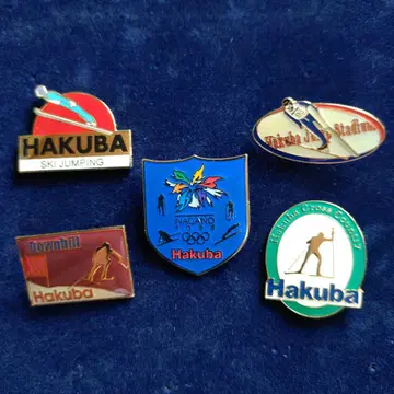 1998년 나가노 동계 올림픽 핀 배지 하쿠바 경기 5종 세트