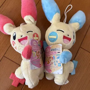 미사용 새상품 포켓몬스터 플러스 마이논 뺨 톡톡 봉제 인형 키링