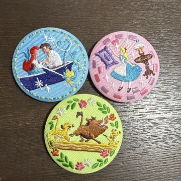 디즈니 자수 캔뱃지 3개 세트