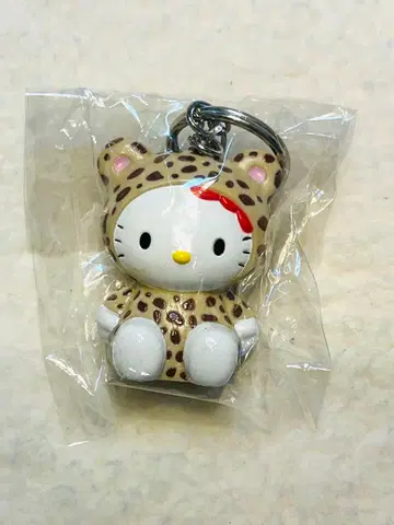 초레어 산리오 2000 헬로키티 레오파드 무늬 애니멀 키링