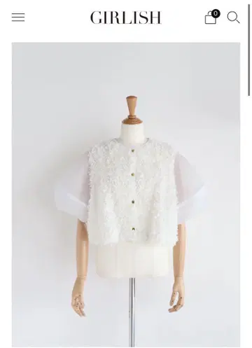 GIRLISH 가리쉬 테리어 자켓 화이트 완판템