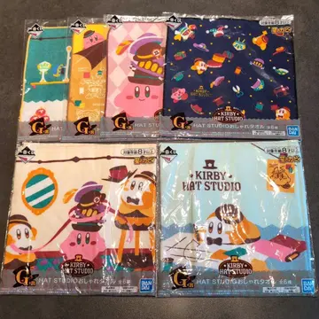 별의 커비 HAT STUDIO 오샤레 타월 제일복권 전 6종 컴플리트