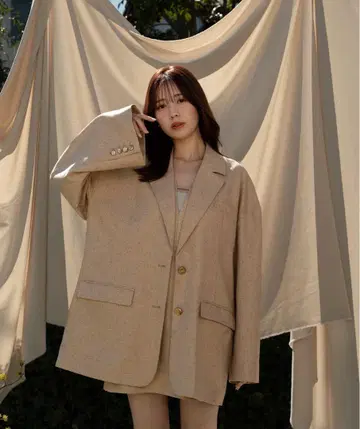mideal 스프링 트위드 미니 원피스