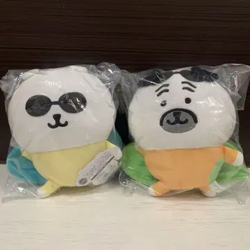나가노 캐릭터즈 서핑 봉제 인형 곰 퍼그 미개봉 새상품