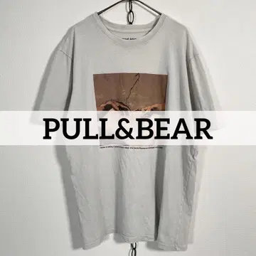 PULL&BEAR 미켈란젤로 아담의 창조 구제 의류 아트T셔츠 L 사이즈