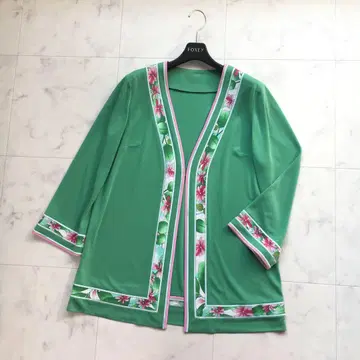 최근 새상품급 LEONARD 레오나르 칸칸 롱 가디건 40