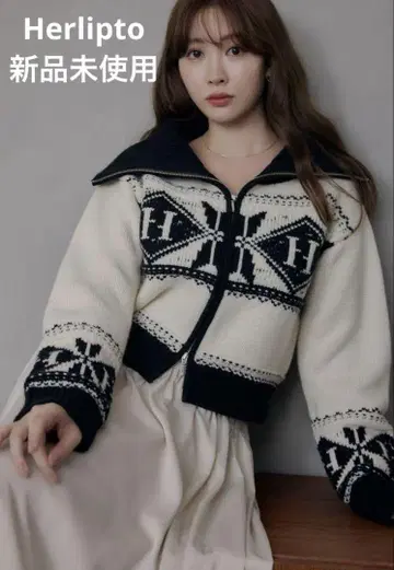 H 노르딕 니트 집 재킷
