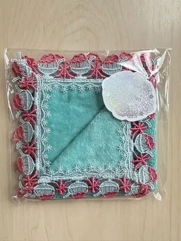 치카자와 레이스 손수건 빙수 블루