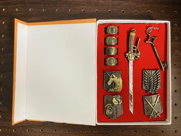 진격의 거인 핀 배지 펜던트 반지 세트