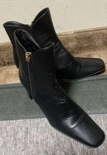 뷰포트 숏부츠 지퍼 달린 블랙 23.5cm