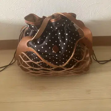 CLEDRAN 클레드란 가죽 메쉬 백 이너 도트 새상품급