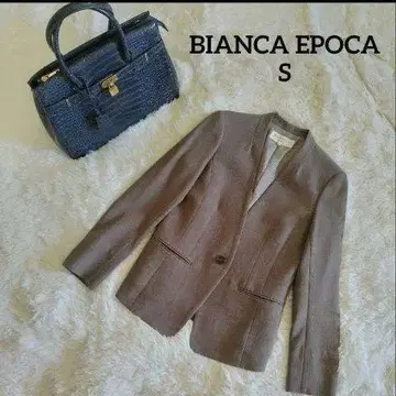컨디션 최상 BIANCA EPOCA 자켓 36 S 그레이 노카라