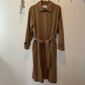 그린 라벨 릴랙싱 롱 코트 베이지 벨트 포함