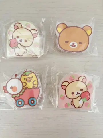 리락쿠마 코리락쿠마 클립 마스코트 컬렉션 묶음 판매 4개 세트