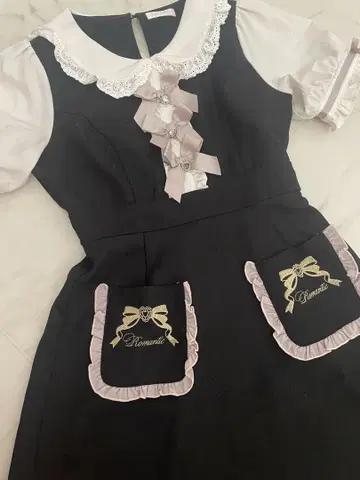 Liz Lisa 미니 원피스 반팔 블랙