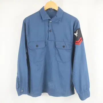 70s VINTAGE US NAVY 유틸리티 풀오버 셔츠 M