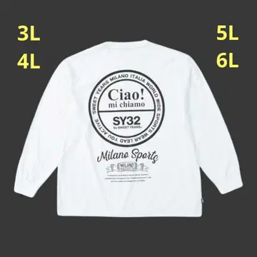 SY32 by SWEET YEARS 서클 로고 긴팔 T셔츠 t8a