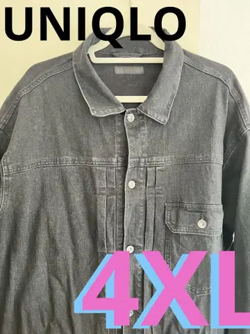 UNIQLO 4XL 다크 그레이 데님 자켓 오버 사이즈 한정품
