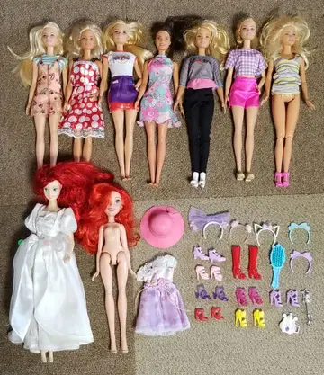 바비 인형 아리엘 9체 묶음 판매
