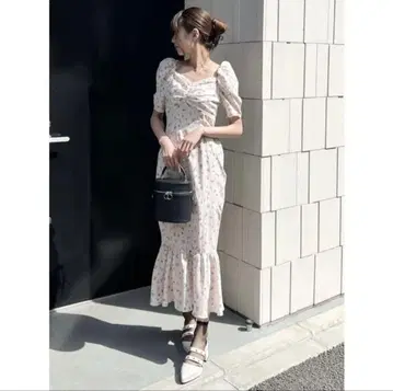 EATME 이토미 Little rose print 머메이드 원피스