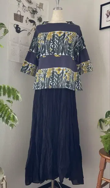 marble SUD 금자 미스즈 흙과 풀 벨 라인 TEE 5부 소매