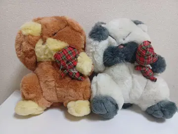 레트로 봉제 인형 고양이 오네무네코 피넛 클럽