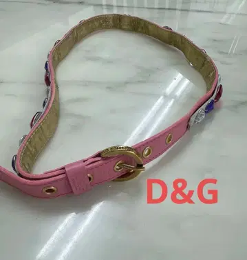 D&G 여성용 컬러풀 스톤 벨트 길이 90cm 레어