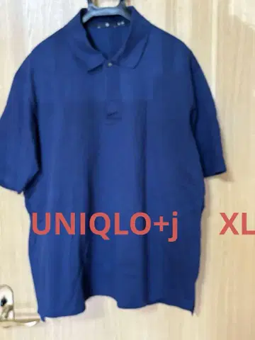 UNIQLO+j 네이비 피케 셔츠 XL 사이즈 코튼 100%