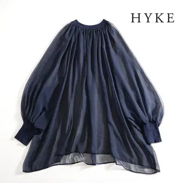495t*HYKE 하이크 시어 쉬폰 티셔츠