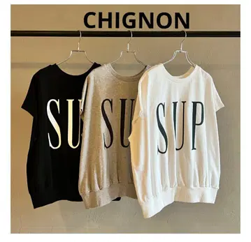 CHIGNON 시뇽 미니 쭈리 프렌치 로고 맨투맨