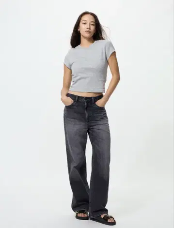 와이드 스트레이트 청바지 UNIQLO