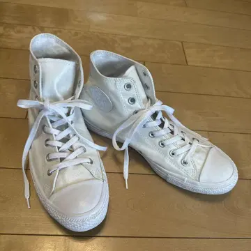 해외 CONVERSE 하이컷 스니커즈 펄 화이트 28.5
