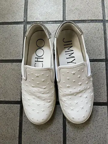 JIMMY CHOO 슬립온 37 사이즈 별 모양 엠보