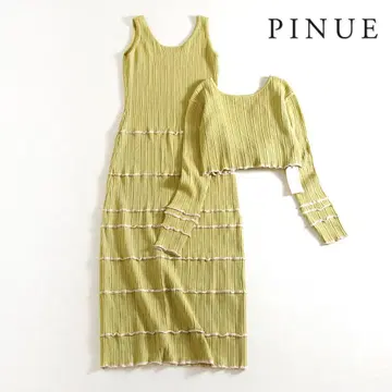 498t*새상품 PINUE 피누에 리브 니트 원피스 셋업