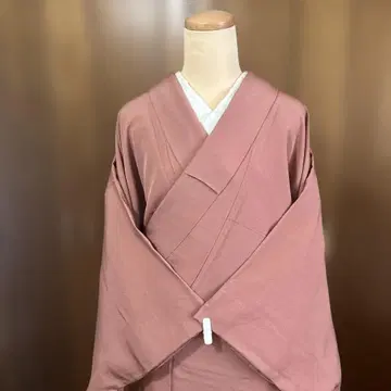 이로무지 기모노 순수 실크 미사용 히토츠몬