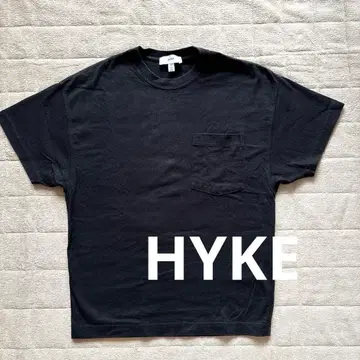 HYKE 블랙 T셔츠