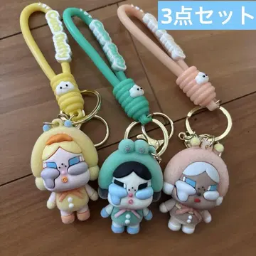 미사용 새상품  모티브 키링 crybaby 3개 세트